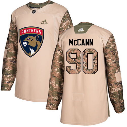 Adidas Panthers #90 Jared McCann Camo Authentic Veterans Day Stitched NHL Jersey - Click Image to Close